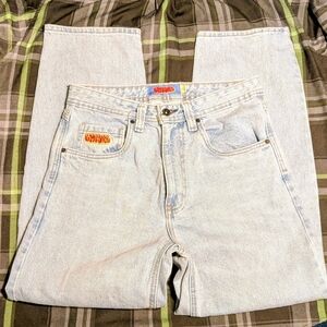 Empyre Relax Straight Leg 💯 Cotton Light Wash Denim Jeans Sz 28